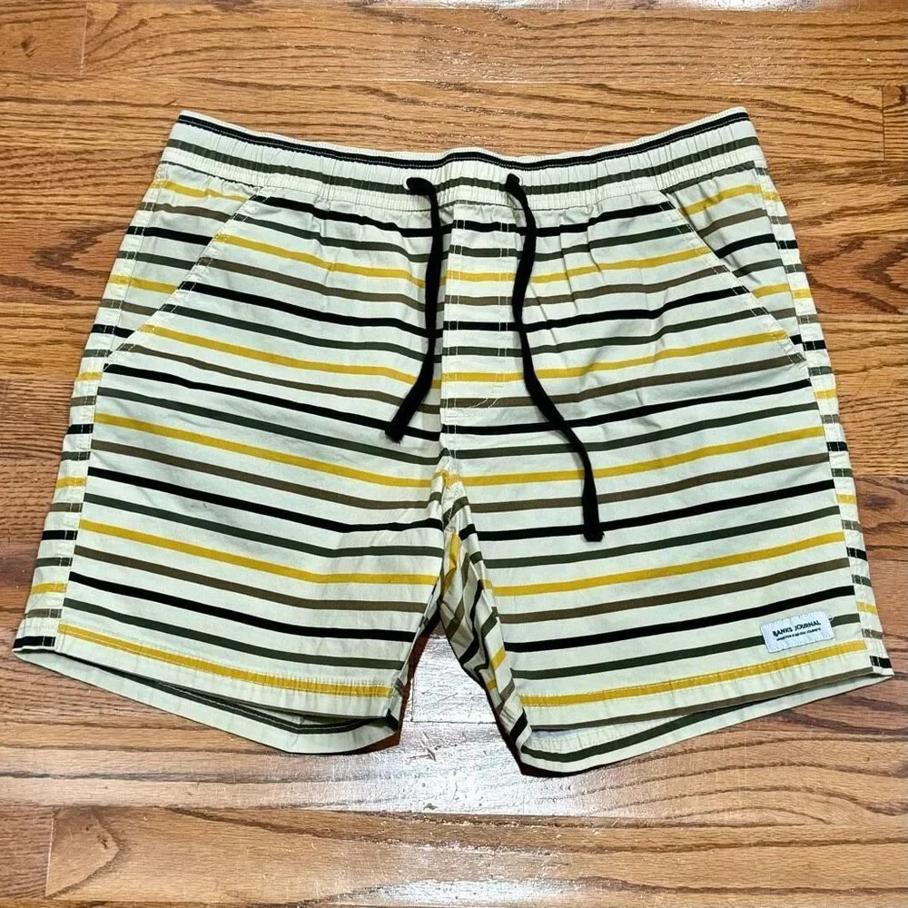 Banks Journal striped Swim Trunks. Size 34.